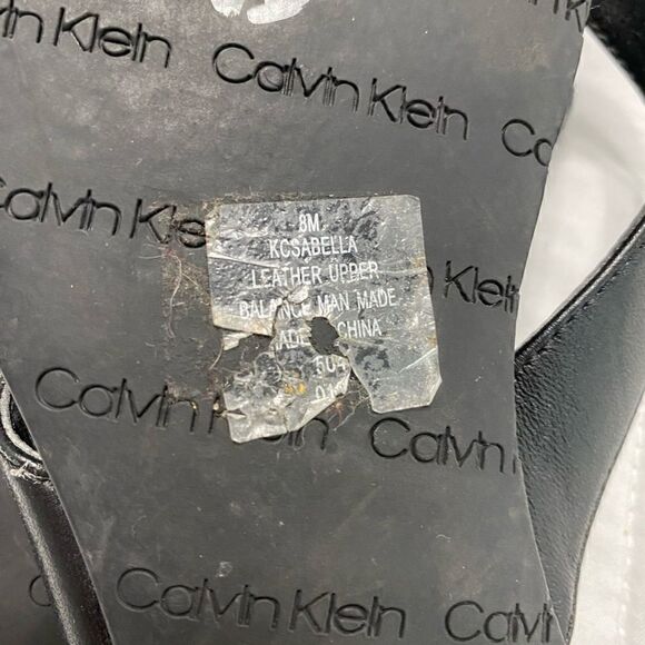 Calvin Klein Leather Upper Flip Flops Women Size 8 - Picture 5 of 5
